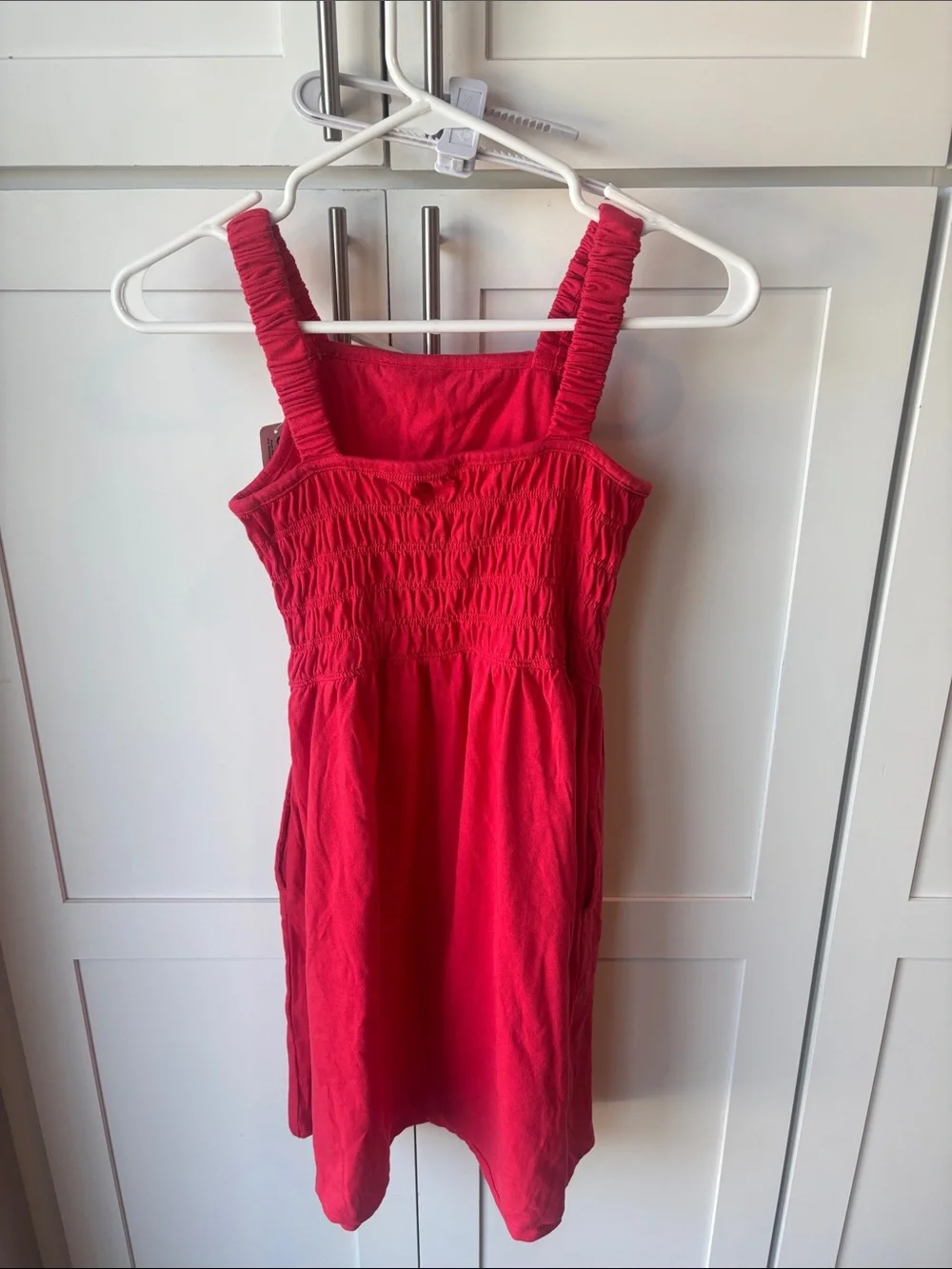 Old Navy Bright Red Smocked Sundress for Girls (XL 14/16)